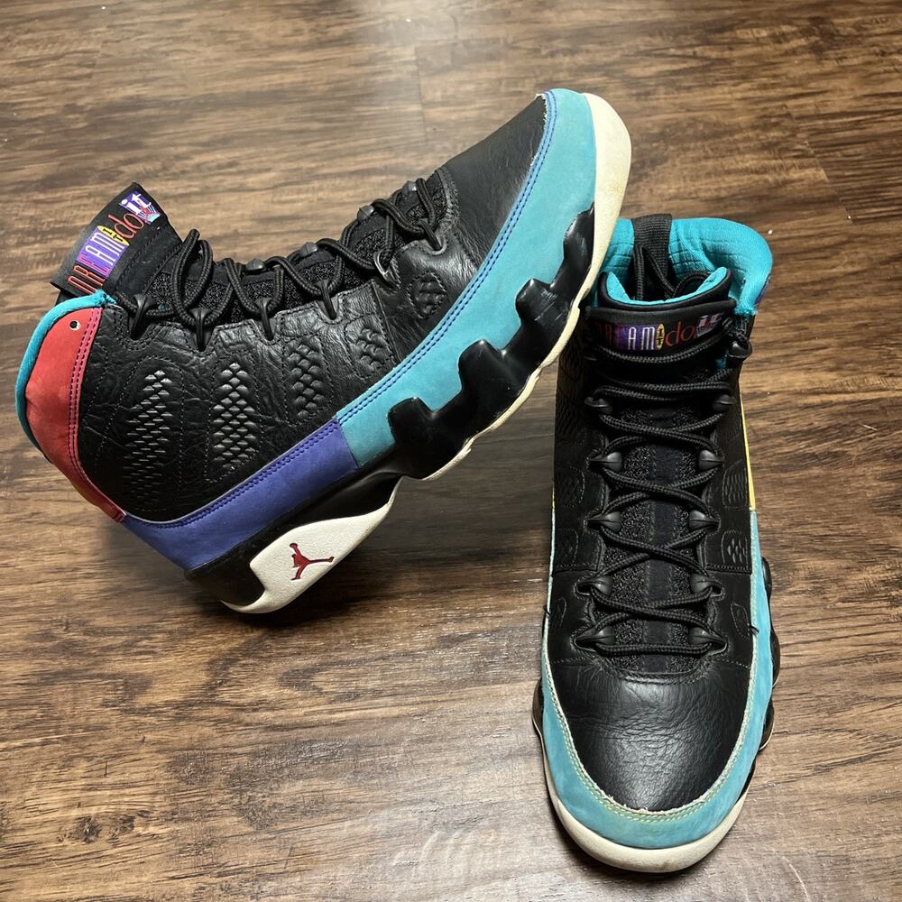 Size 9.5- Air Jordan 9 Retro Dream It, Do It Sneaker 302370 Multi Color CoShoes